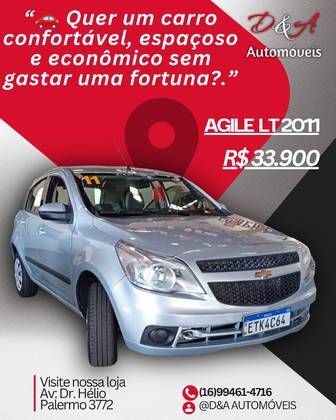 CHEVROLET AGILE 1.4 MPFI LT 8V FLEX 4P MANUAL CHEVROLET AGILE 1.4 MPFI LT 8V FLEX 4P MANUAL